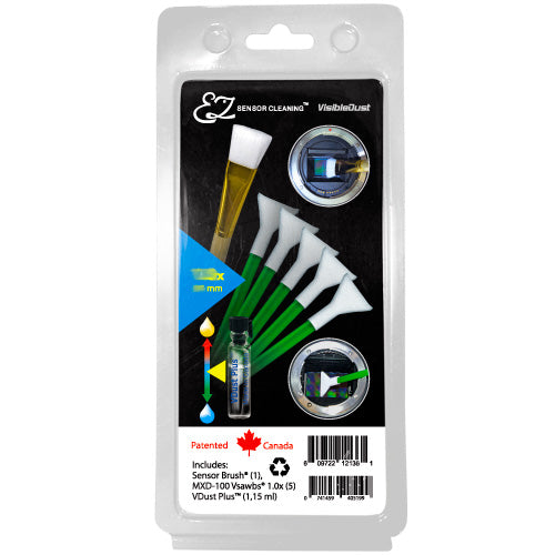 EZ Sensor Cleaning Kit™ PLUS Green Vswabs® and VDust Plus™, Sensor Brush® 1.0 x / 24 mm Swab Size (Full Frame digital cameras)